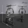 Home Gym System, Multifunction Workout Station with 100Lbs Weight Stack, 100Lbs Resistance for Full Body Workout Machine