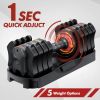 Adjustable Dumbbell Set, 22.5lb 5-in-1 Quick Adjust Dumbbell, Free Weights with Storage Tray for Home Gym, Full Body Workout Equipment for Men & Women